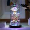 Fespcj Luce notturna colorata Rose Night Light Romantica dell'atmosfera sorprende il compleanno con struttura metallica,decorazione domestica Risparmio energetico Dormitorio portatile Luce notturna