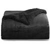 Bedsure Coperta in Pile Sherpa - Plaid Divano e Letto, Coperta Calda Accogliente, Sherpa Extra Spessa Morbida, Coperta Termica Copridivano Matrimoniale, XL 150x200 cm, Nero