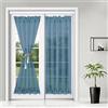 SK Studio Tende a Vetro per Porta Finestra 2 Pezzi Tende per Interni Voile Trasprarenti con Tasca per porta scorrevole/interna Blu, 64x183cm