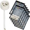 ISOLATECH 100pcs GU10 ceramica presa con ghiere LED lampade a risparmio energetico (max.250V/2A) lampadine casa incasso soffitto cucina bagno presa resistente al calore