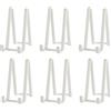 Tincogo Supporti per Piatti da Esposizione - Cavalletti in Plastica per Piatti Decorativi, Cornici Foto, Dischi in Vinile e Tablet - Ideali per Arte da Tavolo - Altezza 15,2 cm - Bianco (6 Pezzi)