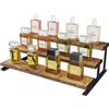 Lifewit Porta Profumi in Legno, Espositore Profumi con Supporto in Metallo, Espositori a Scaletta per Bagno, Camera, Salotto, Marrone Rustico, 3 Livelli, 1 Confezione, 35 cm