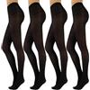 CALZITALY 4 PAIA COLLANT DONNA OPACO | CALZAMAGLIA IN MULTIFIBRA MORBIDA | COLLANT COPRENTE MORBIDO ELASTICIZZATO | CALZE CON CORPINO NUDO | NERO | 50 DEN | MADE IN ITALY (S/M, Nero)