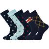 Mysocks 5 paia calzini da uomo, cotone pettinato, taglia 40-45