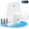 TOPOWN Supporto da Parete Universale per Portabici-Supporto da Parete Ottimale ed Elegante per il Vostro Portabiciciclette-Supporto Lungo per Portabici-Materiale di Fissaggio Incluso (Bianco)