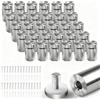 Moling 30 Pezzi Distanziali per Targhe in Acciaio Inox,Distanziatori Vetro Distanziatore Plexiglass,Chiodi per Quadri Muro,Vite Fissaggio per Specchi,Cartelloni Pubblicità(12x25mm)