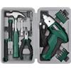 Hi-Spec Avvitatore Elettrico, 19pz Verde Cacciavite a Batteria Senza Fili Ricaricabile USB con Kit Attrezzi per Riparazioni Domestiche e Montaggio Mobili, Valigetta Compatta