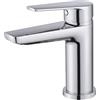Decaura Rubinetto bagno lavabo cromo, miscelatore lavabo bagno con beccuccio altezza 94 mm monocomando fredda e calda