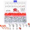 HonQiShiMY Set da 118 Pezzi di Ingrassatori, Filettatura M6 M8 M10 con Ingrassatori Diritti/45°/90° a Cono e Capsule Protettive, Accessorio Pistola per Grasso per Manutenzione e Riparazione di Veicoli