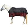 Leberna Coperta per cavallo da 1200 denari, impermeabile e traspirante, coperta per la cura del cavallo per l'inverno, imbottitura da 200 g (nero rosso, 1,8 m)