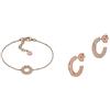 Emporio Armani Bracciale e orecchini Donna - argento rosa