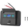 Hapytrip 78W Presa USB da 12 VMontaggio a superficie leggero Doppia porta USB C 30W e QC3.0 18W per auto, 12 Volt accendisigari sostituzione pannello caricabatterie con interruttore per Autobus Marine Moto