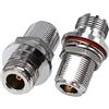 TUOLNK Adattatore femmina Tipo N Connettore Coassiale Passaparete da N a N per Cavo Coassiale Antenna 2 Pezzi
