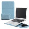 KiimLaa 13,3-14 Pollici Custodia per Laptop con Supporto Stand per MacBook Pro 14 M5/M4/M3/M2/M1/Max, MacBook Air/Pro 13, PU Pelle Borsa Sleeve Portatile per HP/Dell/Lenovo/Surface 13,3-14" - Blu