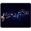 AOKSUNOVA Tappetino per mouse piccolo con motivo Mouse Pad 21 x 26 cm, note musicali blu