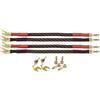 Dynavox Bi-Wire - ponticelli per cavi (2 unità, rame puro 99,99 OFC, 4 unità), colore rosso e nero