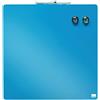 Nobo Rexel Nobo Mini Lavagna Magnetica Quadrata Montabile su Parete / Frigorifero, per Casa / Ufficio, Pennarello, Magneti e Kit di Montaggio Inclusi, Cancellabile a Secco, Senza Cornice, 360 x 360 mm, Blu
