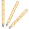 Ruihua 3 Lampade LED E27 T30 8W Vetro Ambrato Bianco Caldo 2700K 700LM 300 mm