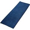 Decomira Tappeto Bagno Antiscivolo in Ciniglia | Tappetino bagno super assorbente, lavabile in lavatrice | Per il bagno, la doccia, la vasca da bagno o come tappetino WC | Blu - 50x150 cm