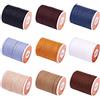 Cheriswelry 9 rotoli di filo di poliestere cerato rotondo da 1 mm, rivestito in cera, filo intrecciato per perline, con bobina, per gioielli, bracciali, artigianato, macramè