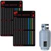 Alfven Indicatore di Livello del Gas, 2 Pezzi indicatori magnetici di Livello Carburante Indicatore Magnetico per bombole di propano e bombole di butano per Cucina e Barbecue all'aperto