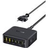 Baseus Caricatore USB C 120W, Stazione di Ricarica a 6 porte, Caricatore Rapido Compatibile con iPhone 17/16/15 Serie, MacBook Air, Galaxy, iPad, und mehr