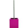 MSV Scopino per WC Supporto in MDF e Acciaio Inossidabile, Rosa Fucsia