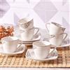 Karaca Nazende - Set di 6 tazzine da caffè, tazzina da caffè e piattino, tazza da caffè turco, 12 pezzi, motivo tradizionale turco