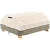 Bitubi Copertura per tavolo da picnic resistente e impermeabile, in tela 600D, antivento, antipolvere, anti-UV, per esterni, patio, panche, copertura invernale