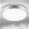 BAKAJI Plafoniera Chip 80 LED ad Alta Luminosità Design Moderno Rotondo 12W Luce Bianco Naturale 4000K 1200 Lumen Lampada Soffitto Diametro 29,5cm in Metallo e PVC Illuminazione Casa