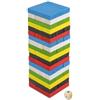 FAST WORLD SHOPPING - Gioco di Società Torre Traballante in Legno con 54 Mattoncini Colorati e Dado da gioco, Giochi da Tavolo di Abilità e Concentrazione
