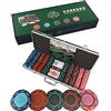 Bullets Playing Cards, Set da poker Corrado Deluxe da poker con 500 chip da poker Clay senza valori, istruzioni poker, pulsante dealer e Bullets in plastica carte da poker