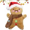 Leonshco 26 cm Peluche Pan di Zenzero, Giocattoli Omino di Zenzero, Peluche Natale, Cuscino Di Pan Di Zenzeros, Cuscino Gingerbread Man,Decorativo Natalizie per Soggiorno Letto Auto Deco