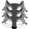 Tomaibaby Maschera a forma di lupo, con testa di animale, maschere per Halloween, cosplay, feste, 3 pezzi
