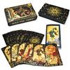 YIMINGOUFEI Tarocchi Nero e Oro, 78+2 Carte in PVC con Guida
