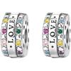 Annmors 925 Sterling Silver Clips Distanziatore Catena di Sicurezza Ferma Ciondoli Ciondolo in Vetro di Murano per Donna Bracciale Collana Gioielli Regalo