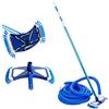 Arebos Spazzola Piscina | Aspiratore Manuale Fondo Piscina | Spazzola con Manico Telescopico e Tubo | Pulitore per Pavimento e Pareti