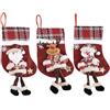 ZYEKIU 3 Pezzi Calza Befana Vuota da Appendere, Calze Befana Personalizzate Tessuti Non Tessuti, Piccole Calze Natalizie per Albero, Camino, Vetrina, Sacchetto di Caramelle