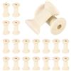 QUARKZMAN 20 Pezzi 2mm Bobine in Legno Vuote Non Finite per Nastro Legno