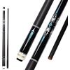 KHEALING OKHEALING Stecca da biliardo in fibra di carbonio T700 da 14 mm, puntale fenolico nero, 1/2 snodato fatto a mano, peso 540-595,3 g, adatta per palline da 8 e 9
