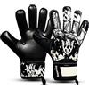 Keeperking Guanti da portiere per adulti, bambini, ragazzi, con e senza protezione per le dita, rimovibili, 4 mm, diverse dimensioni e colore unisex