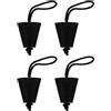 PATIKIL 4 Pezzi. Kit Tappi universali per scupper per Kayak Tappi Neri