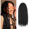 XIIMENALU Marley Twist Braiding Hair Afro Kinky Curly Cuban Twist Hair Marley Twists Hair Crochet Braids Extensioni per capelli sintetiche intrecciate all'uncinetto in stile senegalese per donne (1b