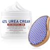 OUKEYA 150g Crema Piedi 42% Urea + 2% SA con Raspa per piedi, Trattamento Intensivo Riparatore per Piedi, Talloni e Mani Secchi e Screpolati, Esfoliante e Idratante Profondo