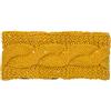 styleBREAKER Fascia per capelli da donna a maglia grossa con motivo a treccia e paillettes, fodera in pile caldo, fascia per capelli, fascia per capelli 04026002, colore:Curry