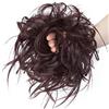 SEGO Chignon Elastico con Capelli Ricci Finti Extension Spettinato XXL Hair Magic Bun Carina 45g Coda Finta Treccia # Nero Naturale mix Borgogna