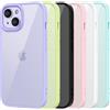 bolimei Custodia per telefono antiurto trasparente posteriore a colori per iPhone 16 15 14 13 12 11 Pro Max 7 8 Plus XR Xs 12 Mini Cover per paraurti in silicone