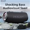 Zealot-S87 Altoparlante Bluetooth wireless portatile da esterno Subwoofer ad alto volume da 80 W Prestazioni audio IPX6 Impermeabile da campeggio