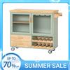 SoBuy FKW114 Carrello da cucina con portabicchiere e portabottiglie per credenze leggere e mobilità per cucina e sala da pranzo