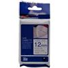 compatibile con BROTHER Nastro Compatiible per Tessuti Laminato Blu su Bianco (12mm X 3m) per BROTHER TZE-FA3 (banda applicabile con stiratura)